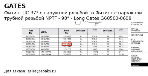 Gates G60500-0608