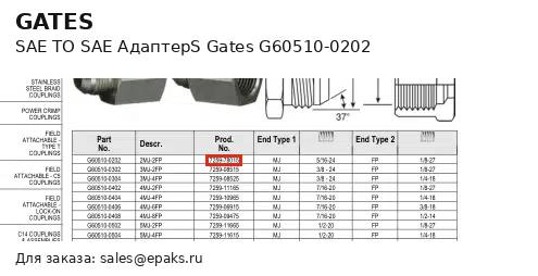 Gates G60510-0202