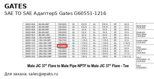 Gates G60551-1216