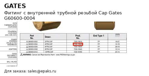 Gates G60600-0004