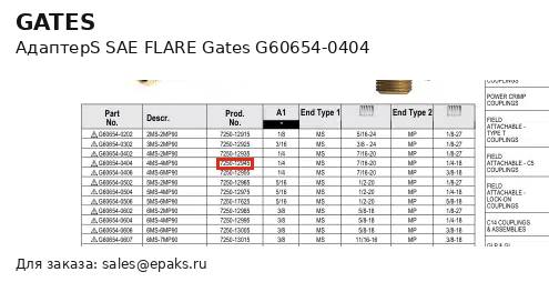 Gates G60654-0404