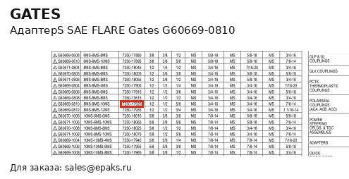 Gates G60669-0810