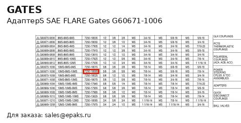 Gates G60671-1006