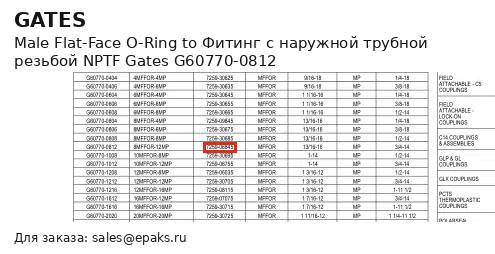Gates G60770-0812