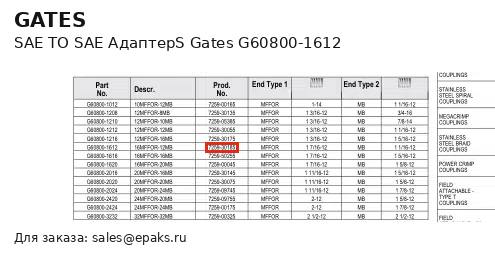 Gates G60800-1612