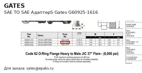 Gates G60925-1616