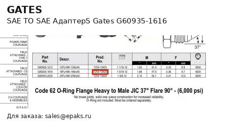 Gates G60935-1616
