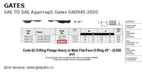 Gates G60945-2020