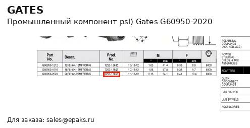 Gates G60950-2020