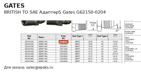 Gates G62150-0204