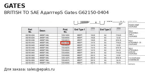 Gates G62150-0404