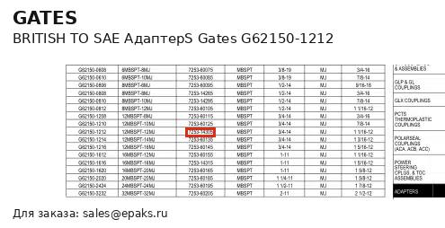 Gates G62150-1212