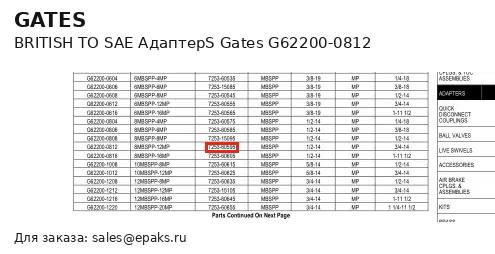 Gates G62200-0812