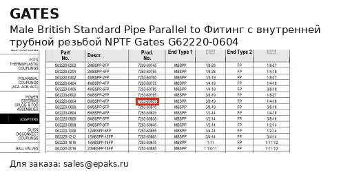 Gates G62220-0604