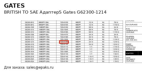 Gates G62300-1214