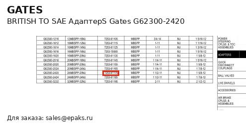 Gates G62300-2420