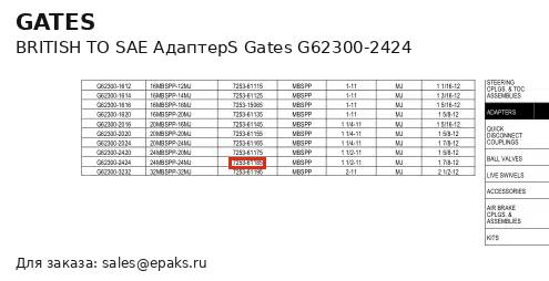 Gates G62300-2424