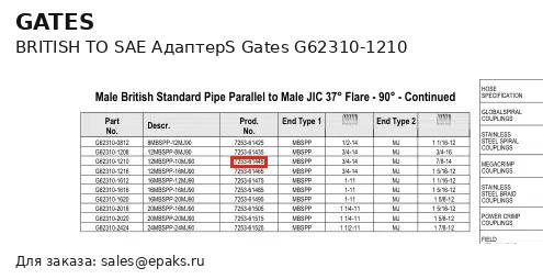 Gates G62310-1210