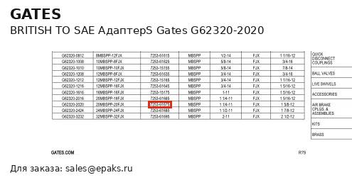 Gates G62320-2020
