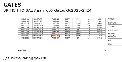 Gates G62320-2424
