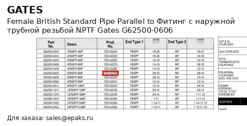 Gates G62500-0606