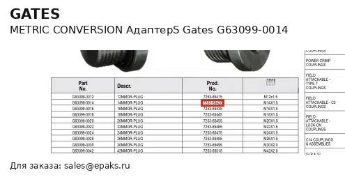 Gates G63099-0014