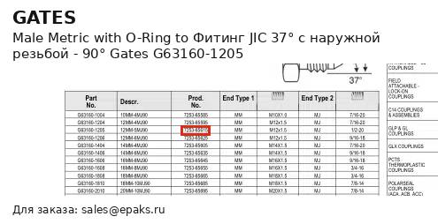 Gates G63160-1205
