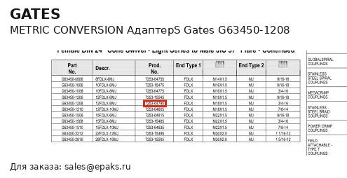 Gates G63450-1208