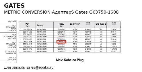 Gates G63750-1608