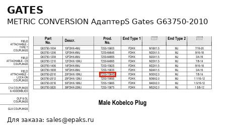 Gates G63750-2010