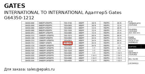 Gates G64350-1212