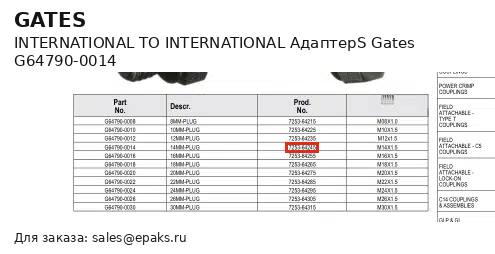 Gates G64790-0014