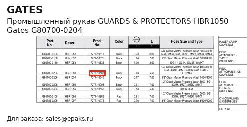 Gates G80700-0204