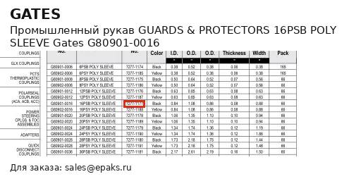 Gates G80901-0016