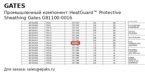 Gates G81100-0016