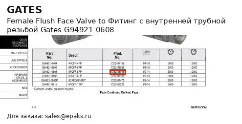 Gates G94921-0608