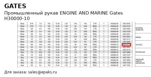 Gates H30000-10