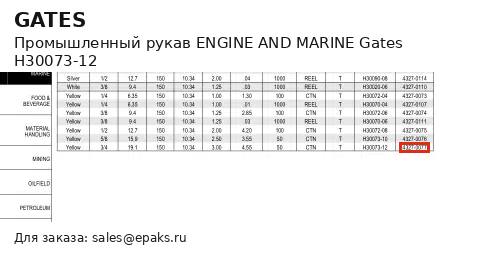 Gates H30073-12