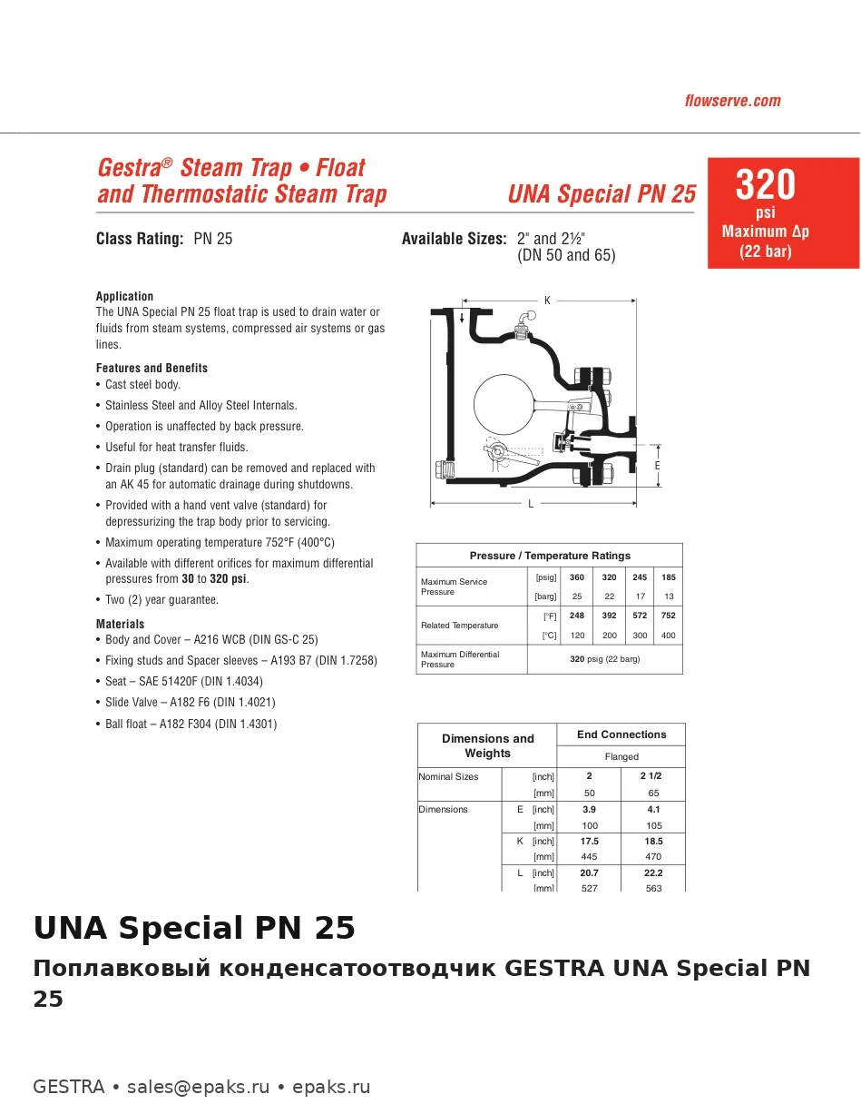 GESTRA UNA Special PN 25