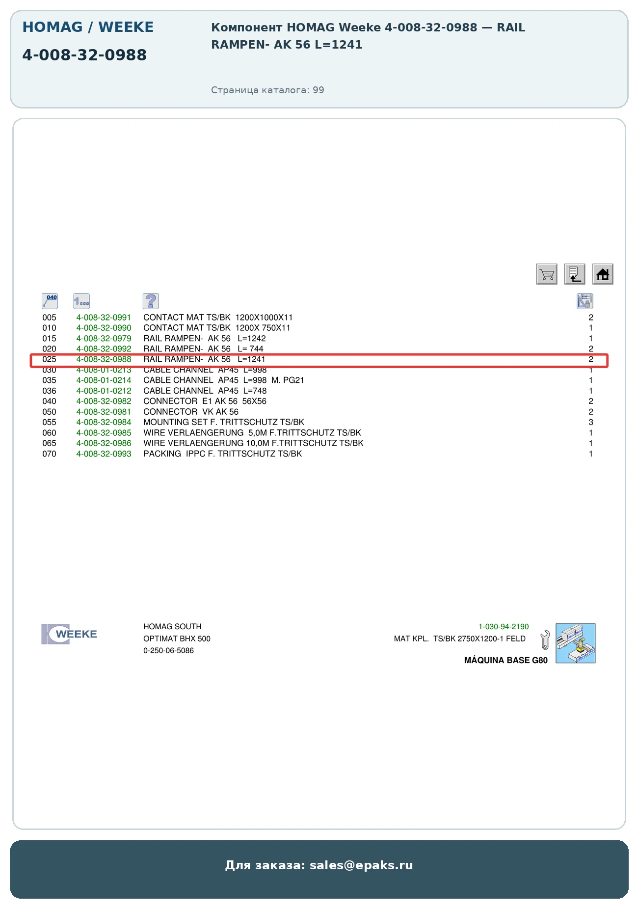 HOMAG 4-008-32-0988