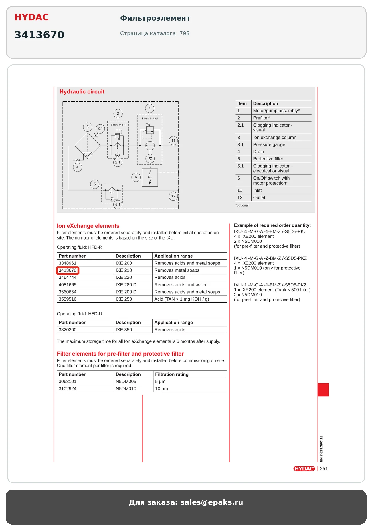 HYDAC 3413670