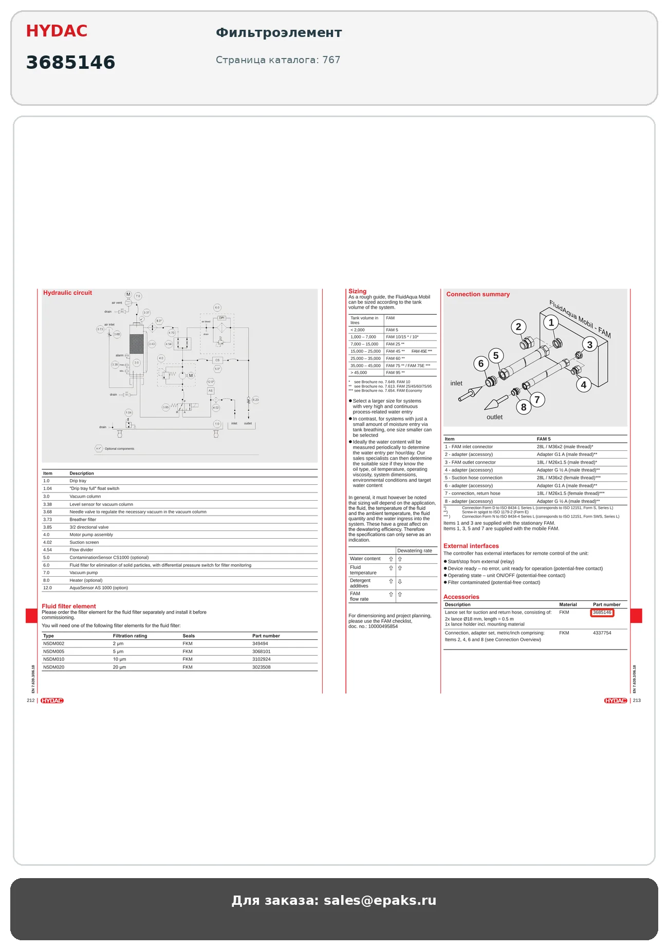 HYDAC 3685146