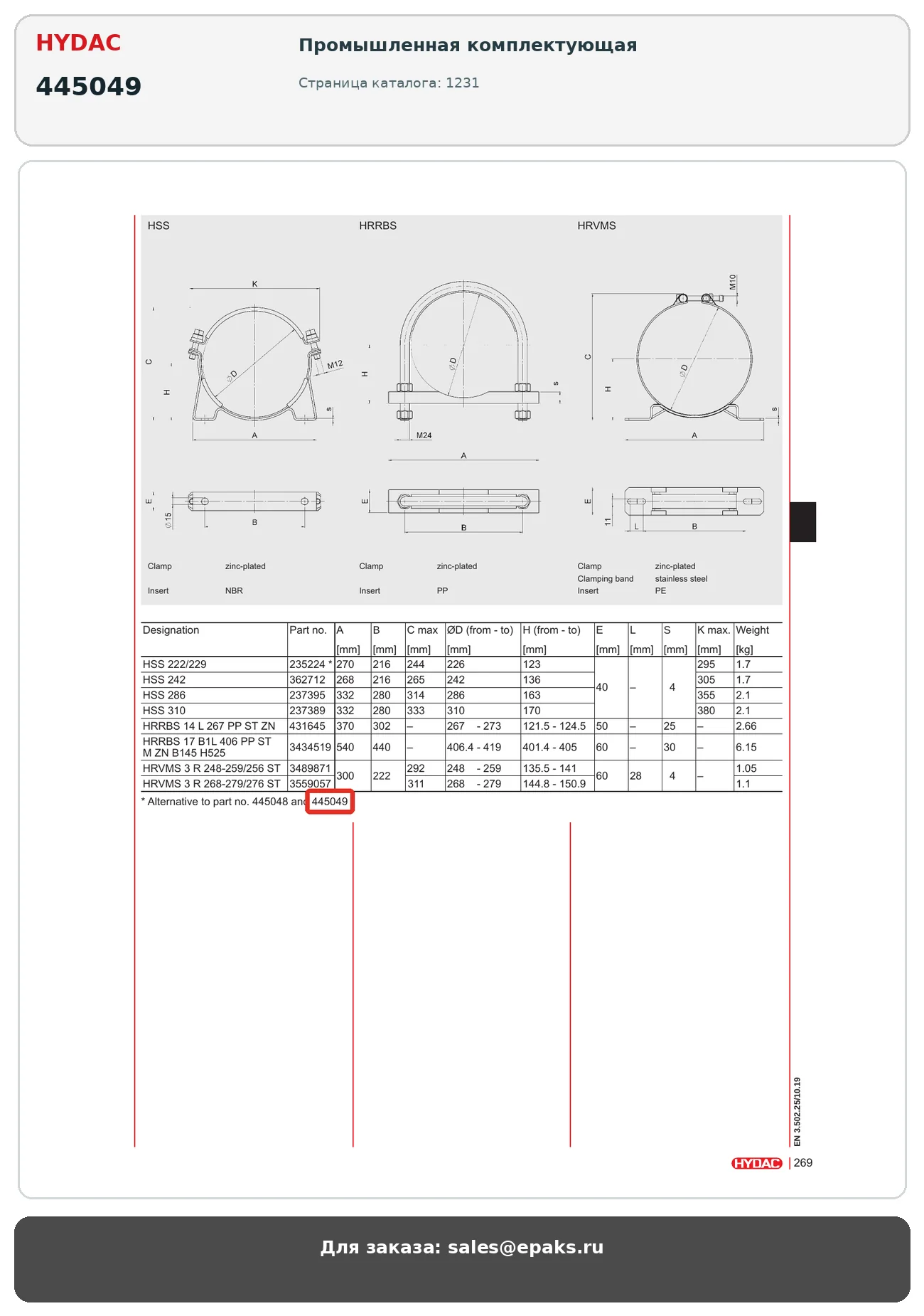 HYDAC 445049