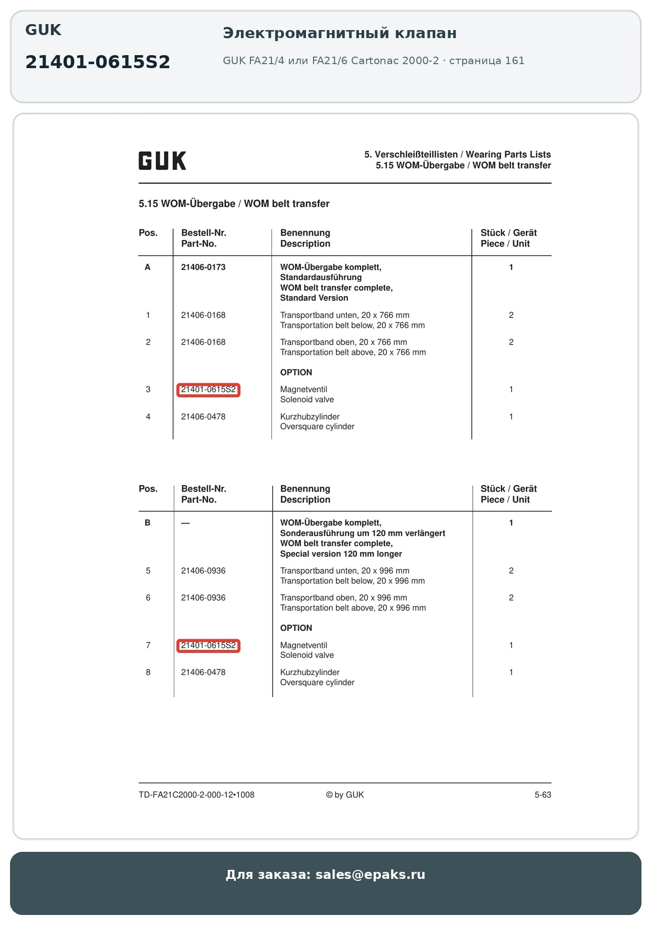 GUK 21401-0615S2