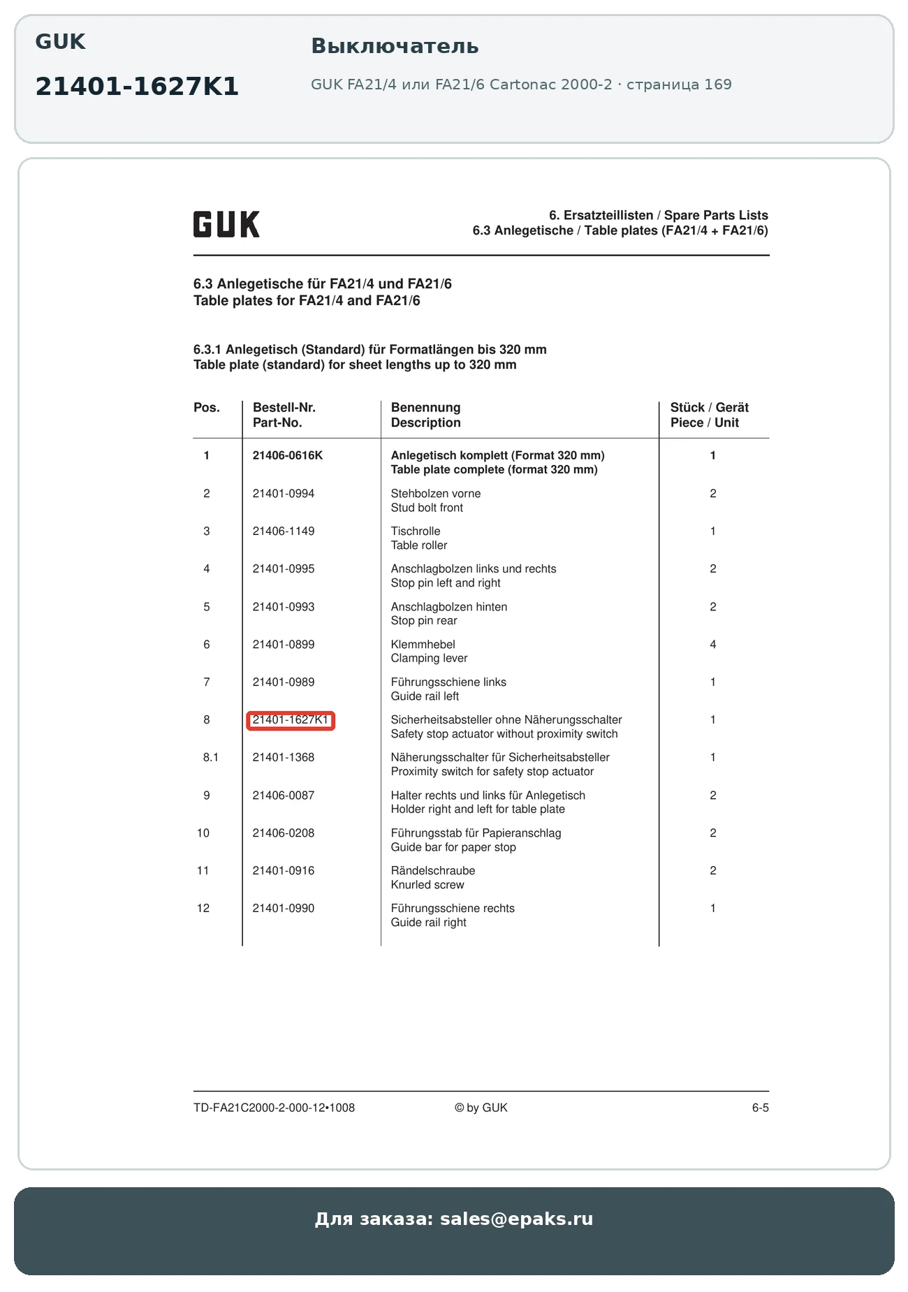 GUK 21401-1627K1
