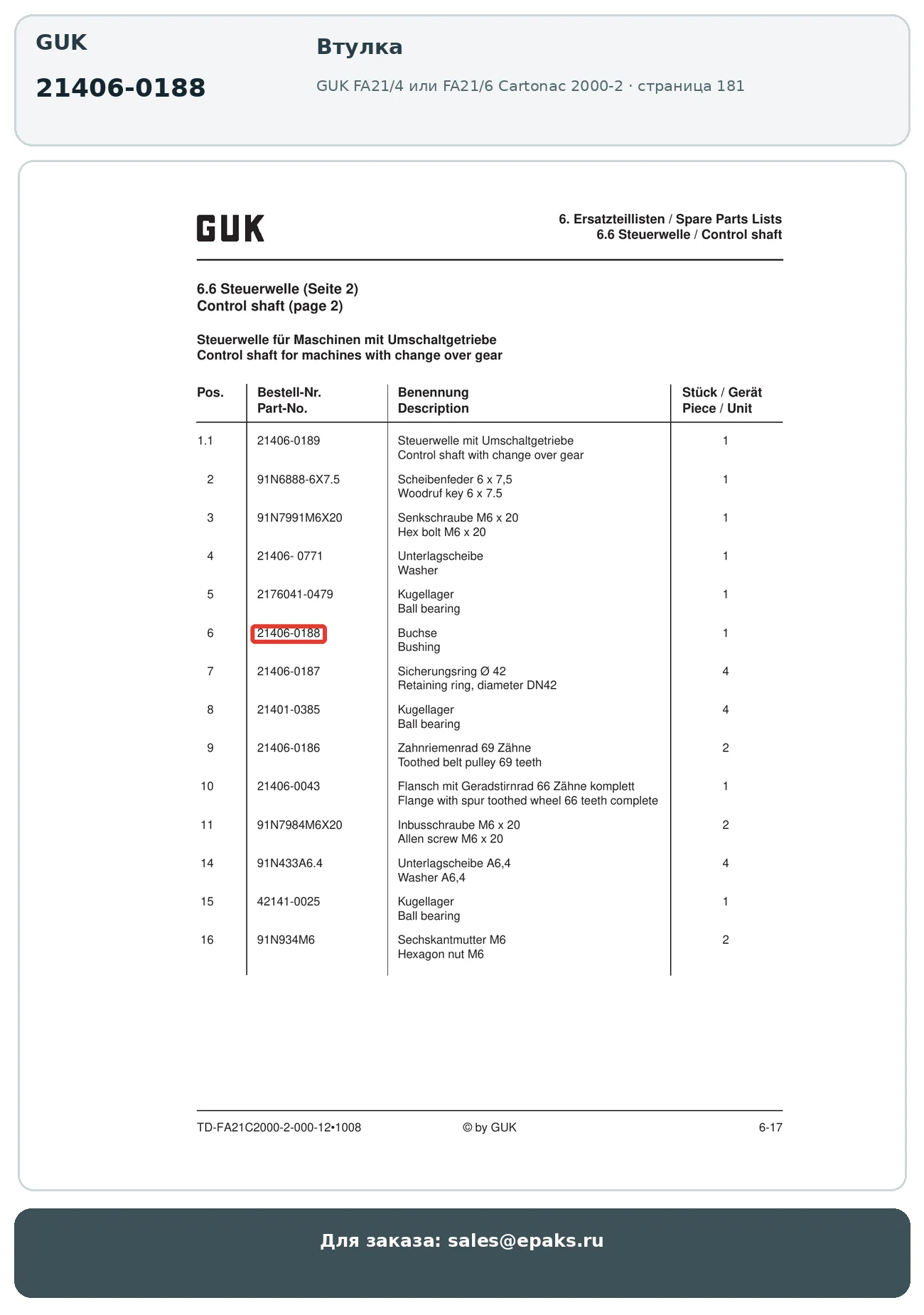 GUK 21406-0188
