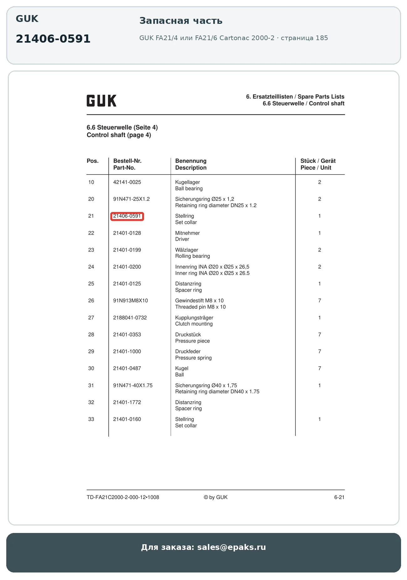 GUK 21406-0591
