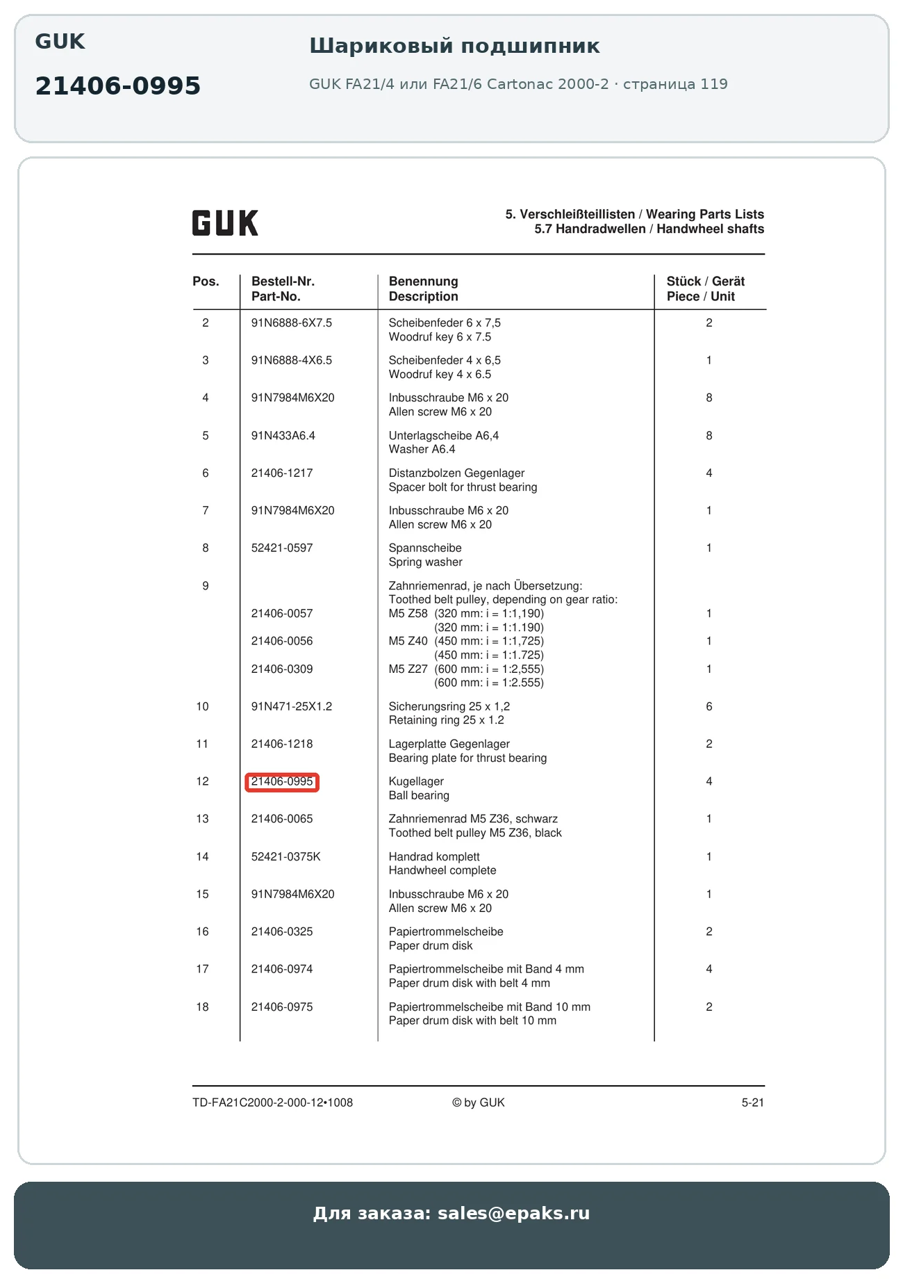 GUK 21406-0995
