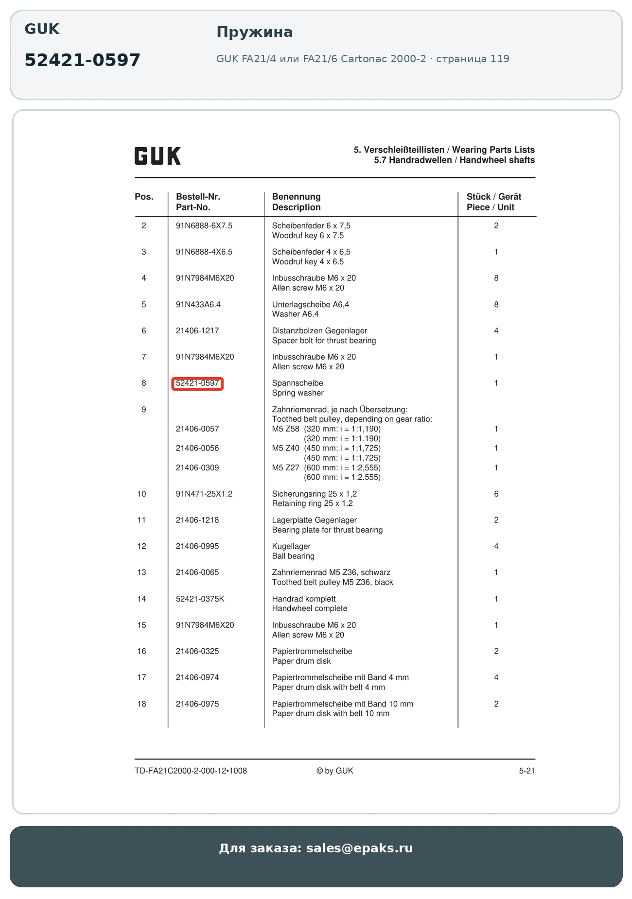 GUK 52421-0597