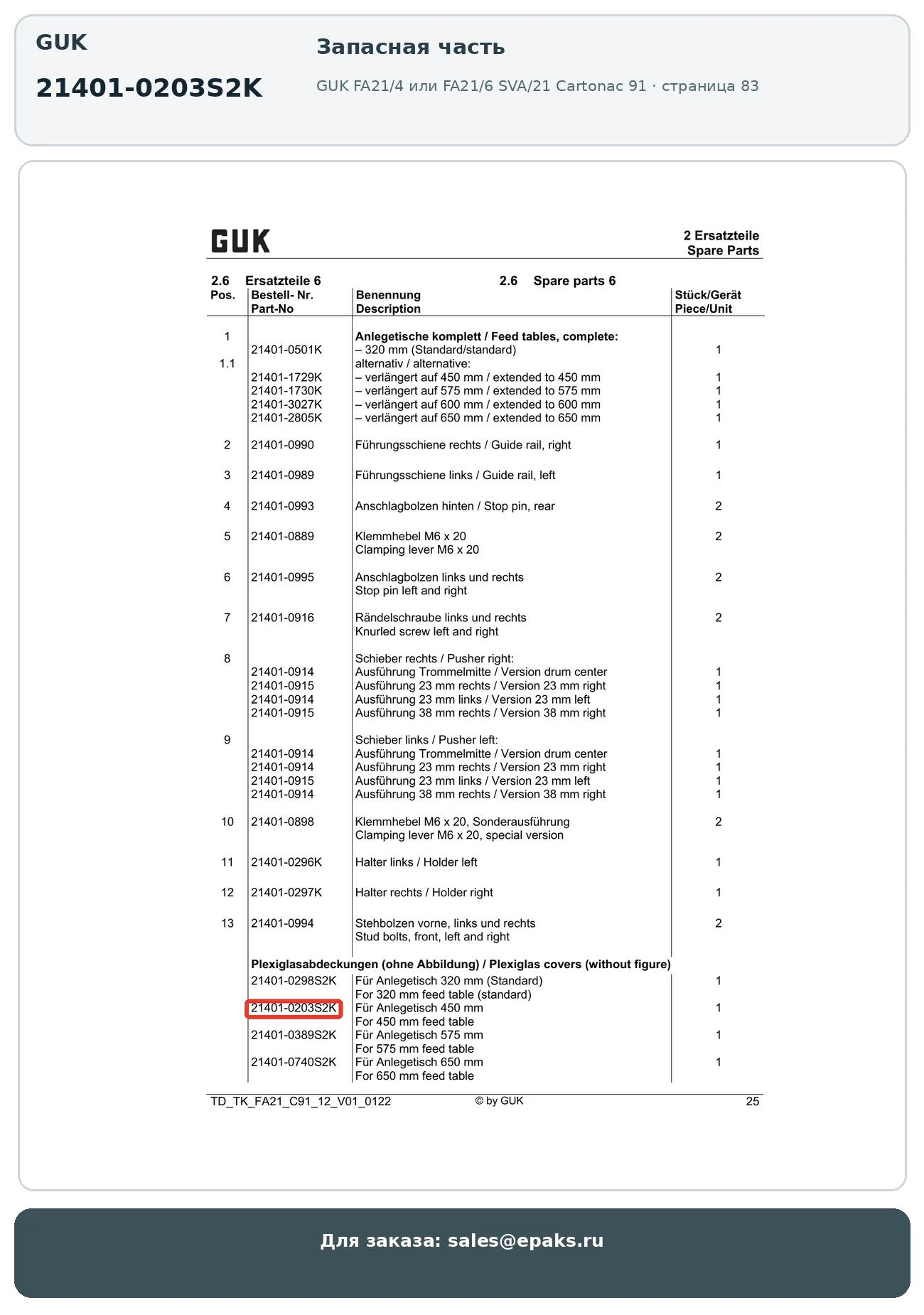 GUK 21401-0203S2K